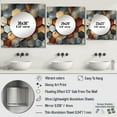thumbnail image 4 of Designart "Hexagon Rustic Mosaic II" 0 Square Mirror For Wall Decor - Large Brown Square Mirror Printed Wall Decor - Modern Square Living Room Mirror, 4 of 5