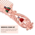 thumbnail image 4 of 2pcs Vintage Castle Mirror Comb Set Antique Hand Held Vanity Mirror Comb Kit, 4 of 9