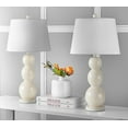 thumbnail image 4 of SAFAVIEH Jayne 26 in. Grey Glass Table Lamp with Off-White Cotton Shade, Set of 2, 4 of 8