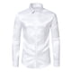 thumbnail image 1 of Blusa y camisa de manga larga con cuello vuelto para hombre, estilo casual, a la moda, de un solo color, con botones y cuello vuelto, blusa de manga larga para hombre., 1 of 8