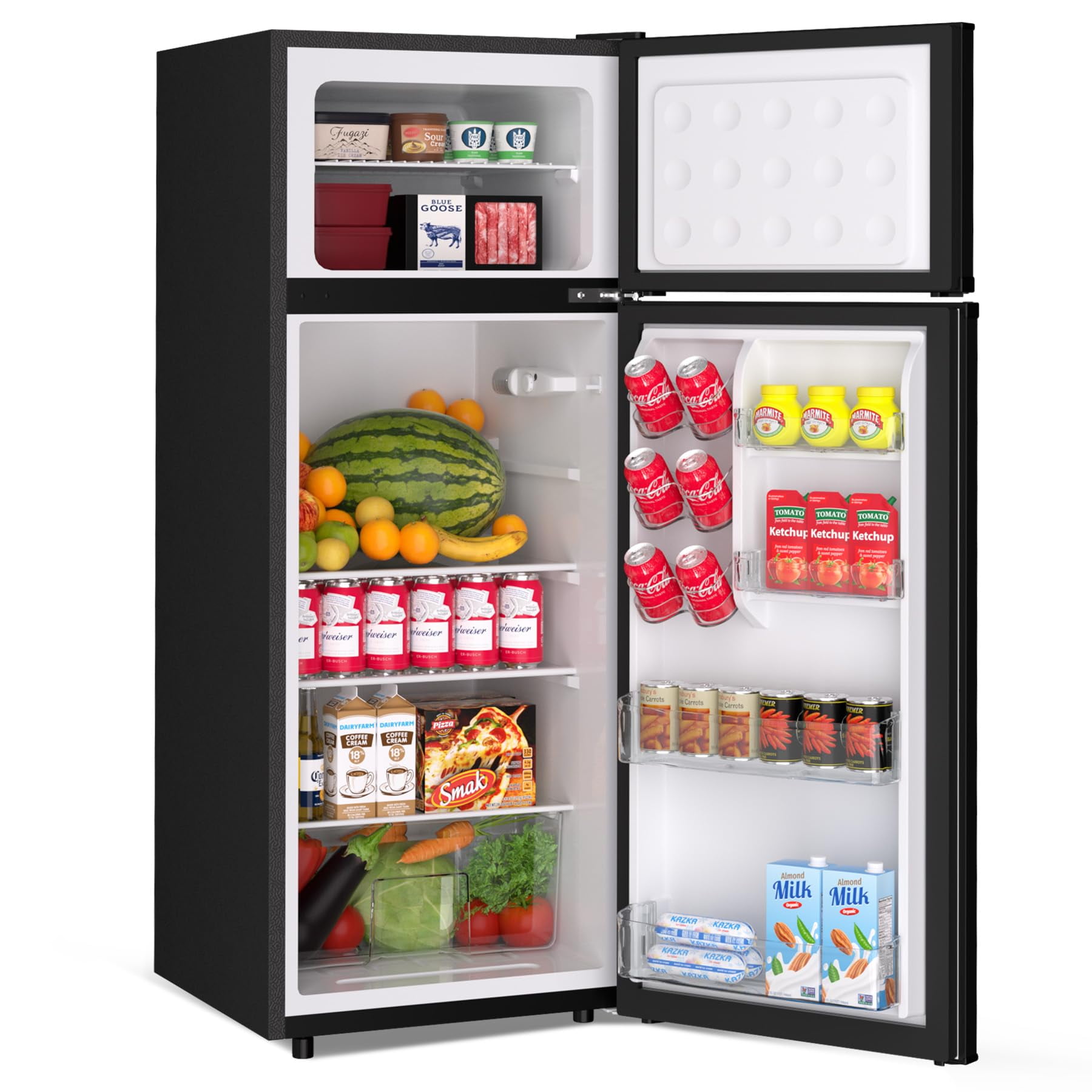 4.5 Cu. Ft. Mini Fridge with Freezer – Low Noise 38dB, Adjustable Thermostat, Energy Efficient – Large Capacity Small Refrigerator for Bedroom, Office & Dorm