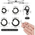 thumbnail image 2 of 1 Set 304 Stainless Steel Open Jump Rings with Clasps 200Pcs 4Sizes Black Open Jump Rings with 20Pcs Lobster Claw Clasps for Necklace Bracelet Jewelry Making, 2 of 6