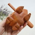 thumbnail image 6 of Carved Croaking Wood Percussion Musical Sound Wood Frog Tone Block Toys About 10x6x6cm, 6 of 7