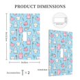 thumbnail image 5 of Zufioo Funny Cute Teeth Print Switch Wall Plate, Dustproof and Heat-resistant Decorative Wall Switch Cover, Suitable for Residential and Commercial Areas-Mid-size, 5 of 8