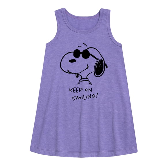 Peanuts - Cool Joe Keep On Smiling - Youth Girls A-line Dress
