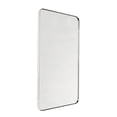 thumbnail image 3 of TEHOME Kengston 24x40'' Polished Nickel Metal Framed Bathroom Mirror for Wall in Stainless Steel Rounded Rectangular Bathroom Vanity Mirrors Wall Mounted, 3 of 9