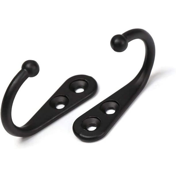 Rongmo Black Coat Hooks For Wall, Heavy Duty Hooks For Hanging Coats No Rust Hooks Wall Mounted With Screws For Key, Towel, Bags, Cup, Hat Indoor And