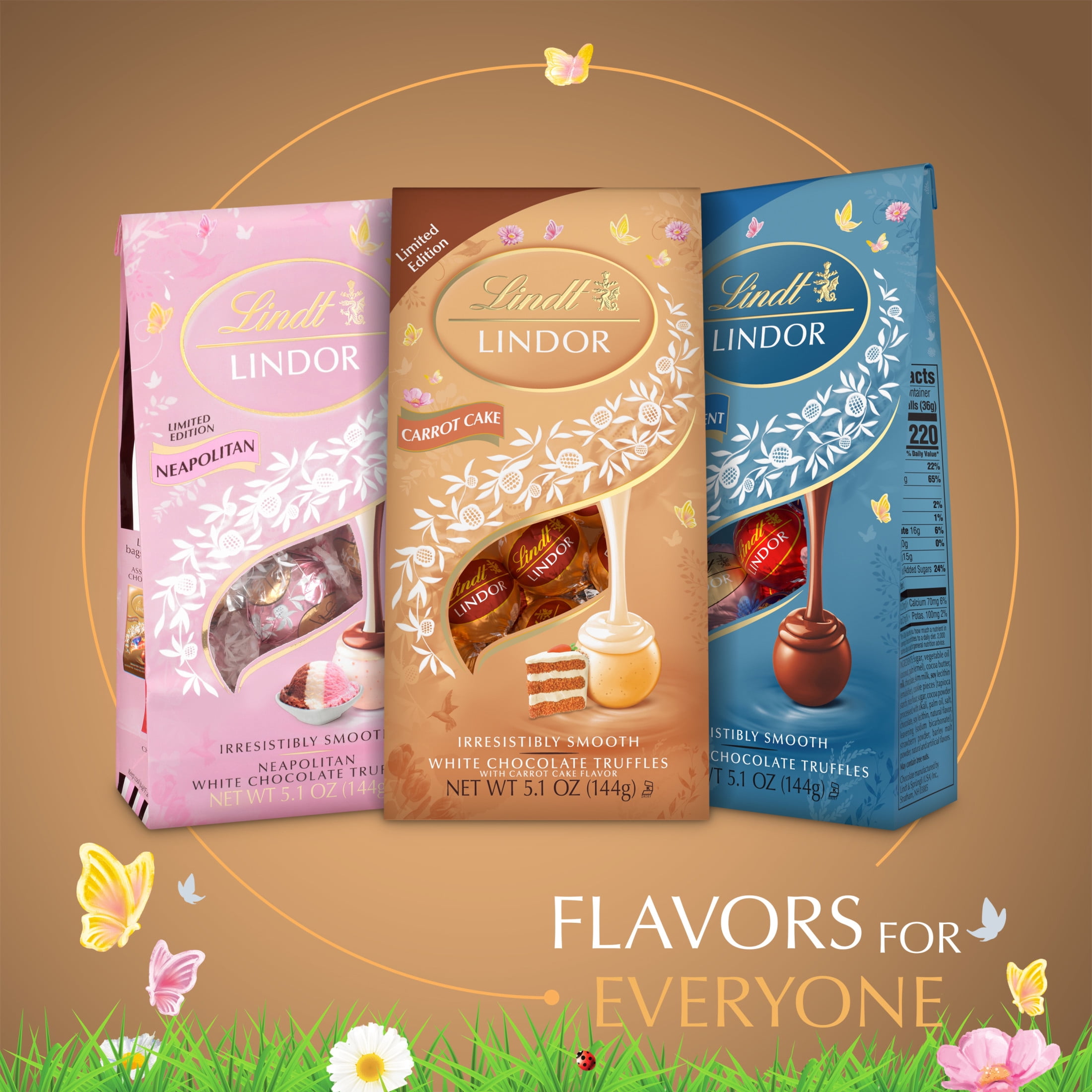 Lindt LINDOR Easter Carrot Cake White Chocolate Candy Truffles with Carrot Cake Flavor, 5.1 oz. Bag