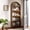 Walnut, variant on Arched Behind The Door Storage Narrow 5- Tier Open Display Bookshelf Wall Mount Display Rack for Living Room Bedroom