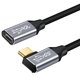 thumbnail image 2 of Cable USB-C a USB-C, adaptador USB-C de 100 W, 5 A, 20 V, carga rápida PD, ángulo de 90 grados Los 0.25M, 2 of 9