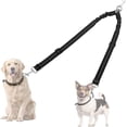thumbnail image 1 of AUTOWT Laisse Double pour Chien, Rotation Pivotante 360? Attache Réfléchissante Longueur Réglable Double Deux Séparateurs de Plomb pour Chien, Confortable Absorbant les Chocs pour 2 Chiens, 1 of 5