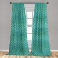thumbnail image 5 of Abstract Curtains 2 Panels Set, Continuous Energetic Pattern of Intricate Quirky Motifs, Window Drapes for Living Room Bedroom, 56"W X 84"L, Dark Seafoam Blue Violet, by Ambesonne, 5 of 5