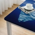 thumbnail image 4 of HAOXIT Decorative Elastic Edged Square Fitted Tablecloth, Cold Polyester Indoor Outdoor Fitted Table Cover for Home Kitchen Dining Room Fit Square Table 44''x44'', 4 of 7