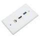 thumbnail image 5 of Placa de pared con interfaz multimedia HD, sin soldadura, CAT6, USB 3.0, placa de pared con 3 puertos, 5 of 12