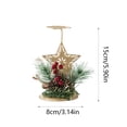 thumbnail image 3 of MXTPOV Metal Star Candle Holder, Golden Candlestick Holders with Pinecones Ornaments, Vintage Christmas Candle Holder for Xmas Table Centerpieces Fireplace, 3 of 5