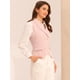 thumbnail image 3 of Chaleco elegante para mujer con doble botonadura y solapa sin mangas Rosa S, 3 of 6