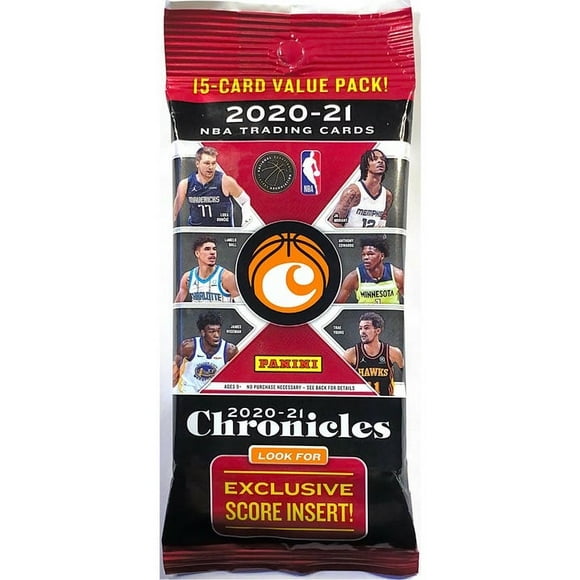 2020-21 Panini Chronicles Basketball 15 Card Trading Value Pack - Exclusives