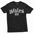 thumbnail image 3 of Wales T-Shirt Uk United Kingdom Football T-Shirt Patriotic Flag Mens Womens Tee Shirt (X-Large Grey), 3 of 6