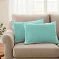 thumbnail image 2 of Bluish Green Retro Greek Key Outdoor Waterproof Pillow Covers, Greece Ancient Rustic Geometric Decorative Rectangle Throw Pillowcase Sofa Cushion Sham for Patio/Couch/Chair, 20"x12" 2 Pack, 2 of 8