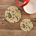 thumbnail image 2 of SKYSONIC Avocado Summer Friuts Pot Holders Trivets, 2 Pcs Heat Resistant Trivets, Cotton Thread Weave Mats for Hot Pads Pans Pot Bowl Teapot for Kitchen Decor, 2 of 7