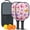 Black-1, variant on Pickleball Paddles Set Of 2, Fiberglass Surface, Vintage Floral & Butterfly, 4 Balls & Bag