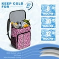 thumbnail image 4 of Pizza Lover's Insulated Backpack Cooler - 20L Leakproof Camping & Picnic Backpack with Multiple Pockets, Holds 26 Cans, 4 of 6