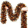 thumbnail image 1 of Guirnalda de oropel para Halloween, Lairyan, 15 m, naranja brillante y negro, 1 of 8