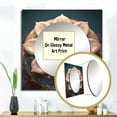 thumbnail image 3 of Designart "Exquisite Blush Gold Lotus Floral Mandala VI" Boho Mandala Pink Large Square Mirror - Square Bedroom Mirror Printed Wall Decor - Traditional Square Printed Wall Mirror Art, 3 of 5