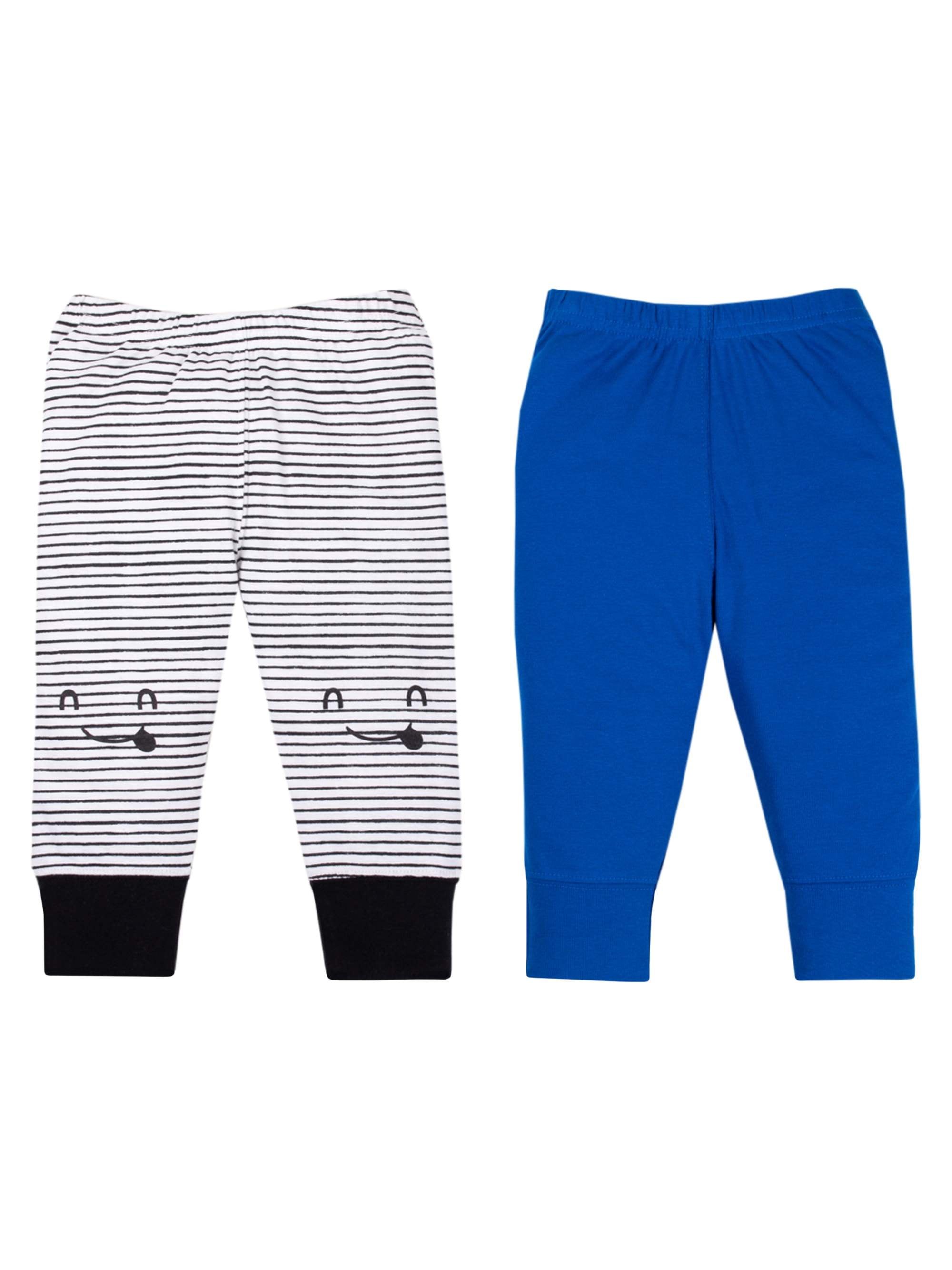 Little Star Organic Baby Boy 2Pk Pants, Size Newborn-24M