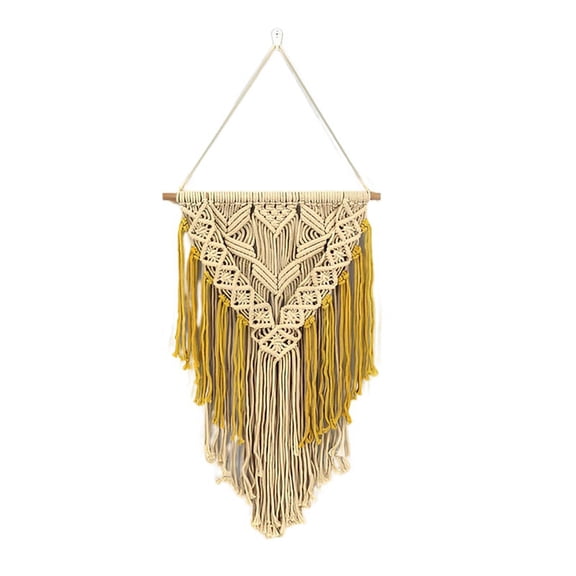 Cotton Wall Decoration Macrame Wall Hanging Tapestry Hand Woven Simple Boho Style for Room,1 * tapestry,As shown