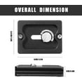 thumbnail image 2 of 2 Pieces Metal Quick Release Plate with 1/4''-20 Camera Screw Tripod Mount Plate Fits Standard for DSLR Camera Tripod Ball Head, Black (PU50), 2 of 6