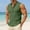 Green, variant on Mens Sleeveless Button Down Shirts Linen Cotton Summer Beach Basic Tank T-Shirt Tops