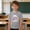 Gray, variant on Kids Boys Girls School T Shirts Summer Crewneck Short Sleeve Back to School Funny Graphic Printed Tees Loose Fit Cotton Shirts 3-10 Years