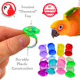 thumbnail image 3 of Bonka Bird Toys 1167 Pk16 Plastic Diamond Rings Foot Talon Craft Part Parrot Toy, 3 of 7