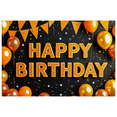 thumbnail image 6 of Sparkling Orange Happy Birthday Banner Backdrop Background Party Decoration Supplies for Birthday Party Photography Props Celebration Decorations, 6 of 7