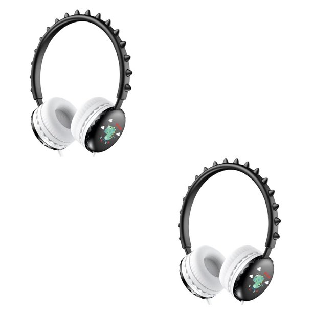 Monstrate Auriculares con cable Control de volumen Auriculares para niños con micrófono Diadema ajustable Accesorios para auriculares Niñas Niños Type1 NO1