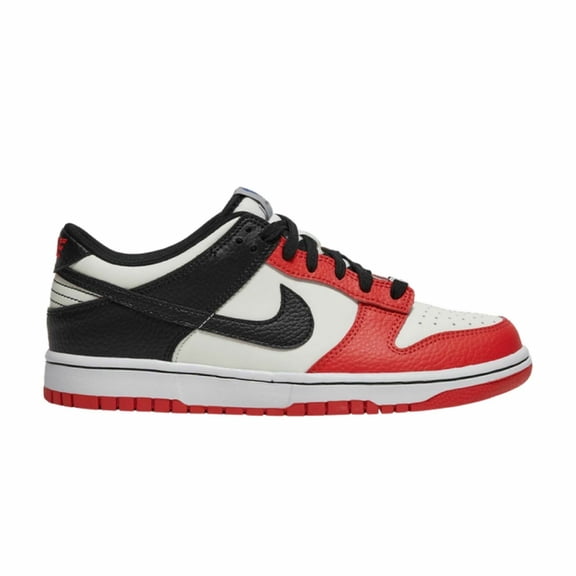 Big Kid's Nike Dunk Low Sail/Black-Black-Chile Red (DO6288 100) - 6