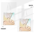 thumbnail image 3 of YFYANG Reusable Cotton Canvas Tote Shopping Bag, Fox Line Art Washable Portable Grocery Bag for Daily Travel, 3 of 8