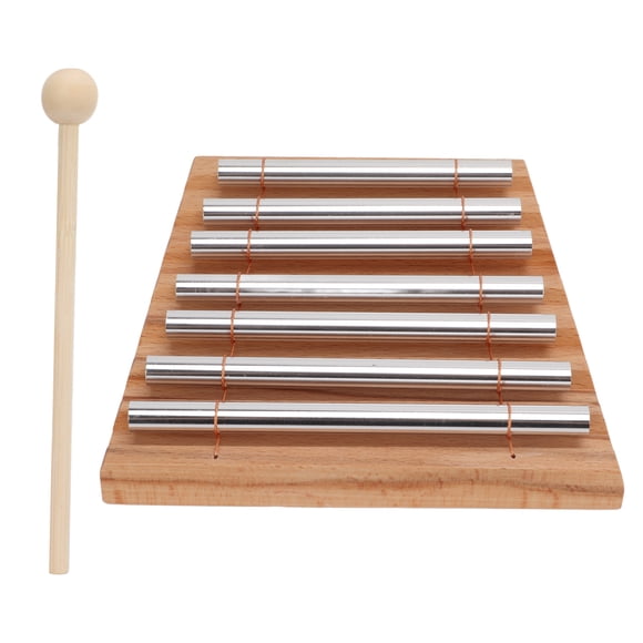 7 Tone Hand Chimes Percussion Instrument, Energy Chime Percussion Hand Bell Percussion Instrument with Mallet for Classroom Prayer Yoga Music