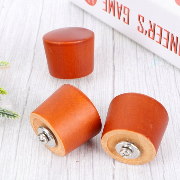 IBASETOY 3Pcs Brown Wooden Pot Lid Knobs Replacement Handles for Soup Pot Covers Insulated