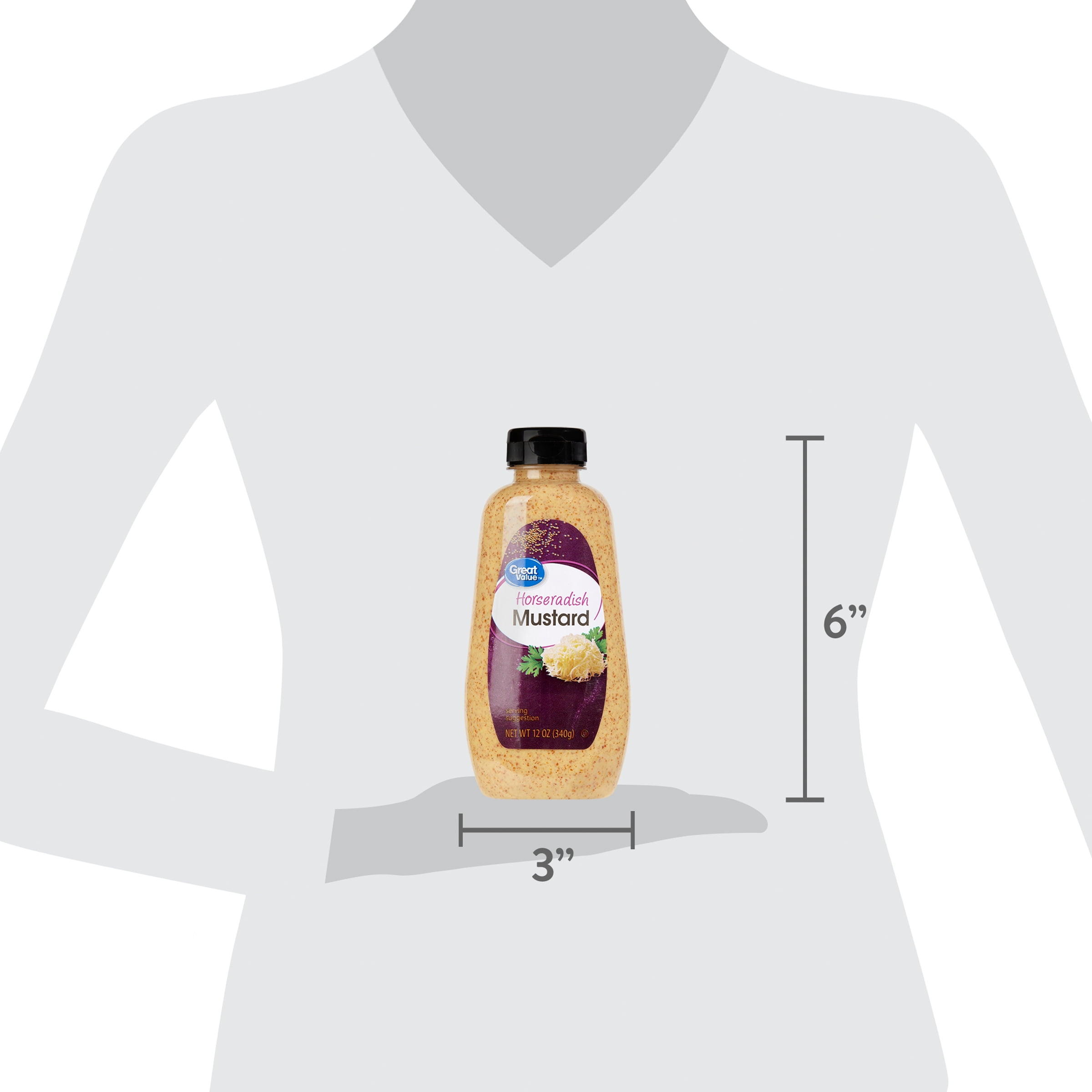 Great Value Horseradish Mustard, 12 oz, 1 Count