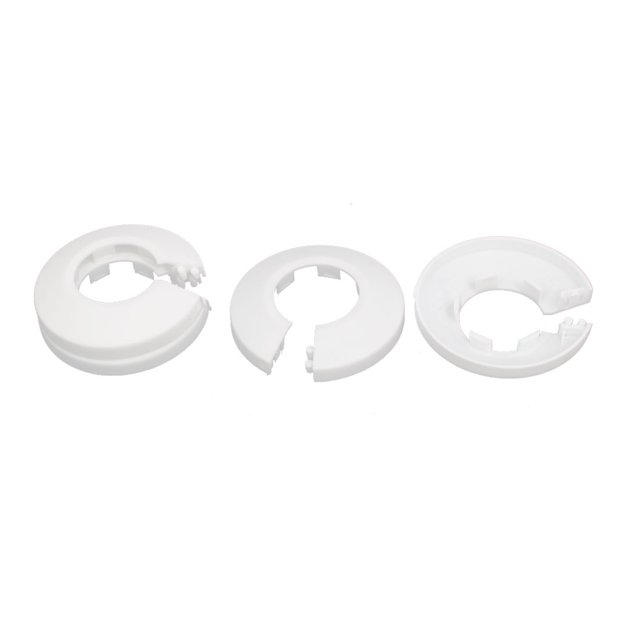 Ofertas Únicas Cubierta de Tubo de Agua de Radiador de 25 mm de Plástico Flange de Pared Blanca 4 Pcs