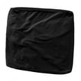 thumbnail image 2 of High Stretch Velvet Square Ottoman Cover for Living Room,Washable Elastic Velvet Black, 2 of 9