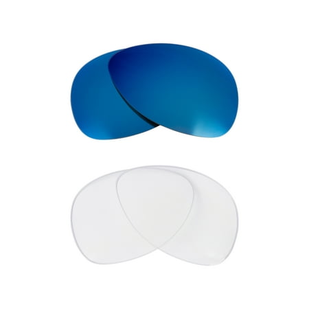 Plaintiff Replacement Lenses Crystal Clear & Blue by SEEK fits OAKLEY Sunglasses