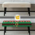 thumbnail image 6 of Yuyamidu Santa Claus Stretch Bench Cover for Dining Table Washable Removable Bench Slipcover with Elastic Edge Breathable Rectangle Seat Protector Gift for Holiday, 6 of 8