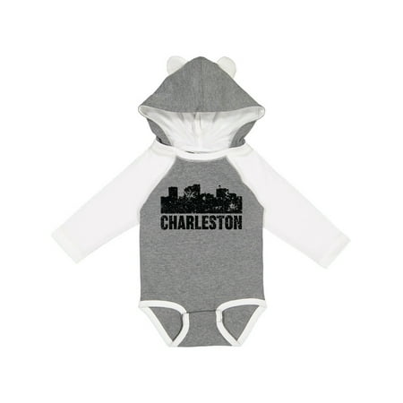 

Inktastic Charleston Skyline Grunge Gift Baby Boy or Baby Girl Long Sleeve Bodysuit
