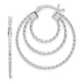 thumbnail image 1 of 925 Sterling Silver Triple Hoop Earrings Round, 1 of 6