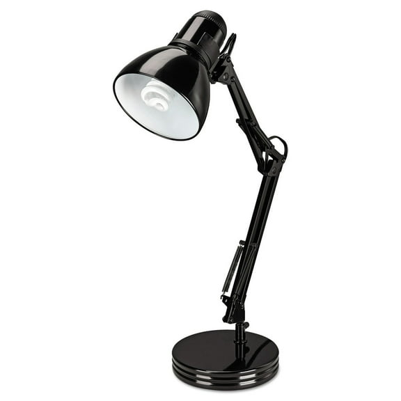 Alera Architect Desk Lamp, Adjustable Arm, 6.75"w X 11.5"d X 22"h, Black