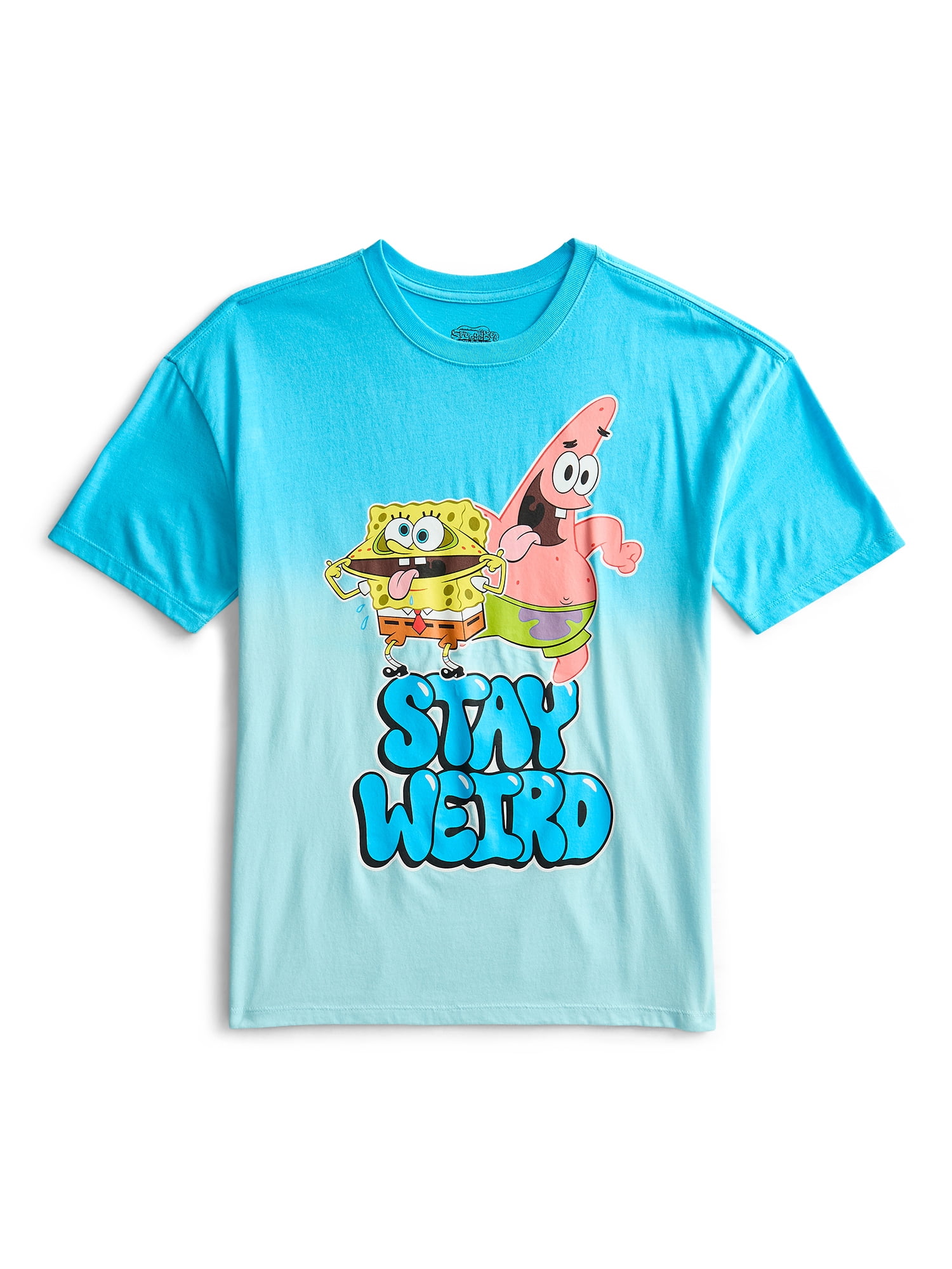 SpongeBob SquarePants Boys' Oversized Graphic Tee with Short Sleeves, Sizes 4-18