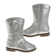 thumbnail image 2 of Laura Ashley Girls Cowgirl Boots. (Little Kids Toddler)Silver Metallic, Size: 8, 2 of 6